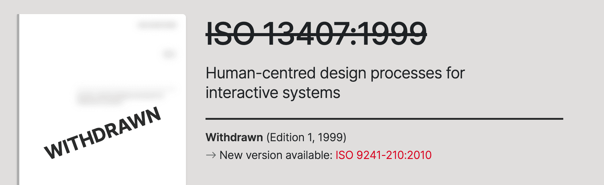 ISO 13407:1999 Human-centred design processes for interactive systems